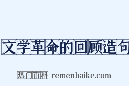 文学革命的回顾造句是什么意思的图片